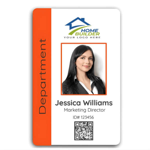 Custom Employee ID Card (Vertical Design) – Personalized Staff Badge with Photo & Logo