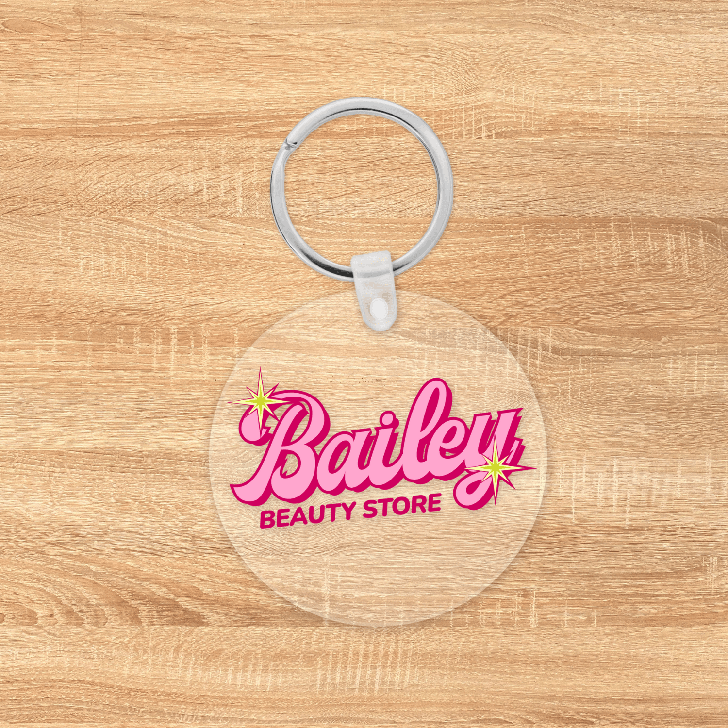 Custom Keychains with Logo – Personalized Clear Round Acrylic Keychain for Branding & Promotions 1 custom keychains with logo round