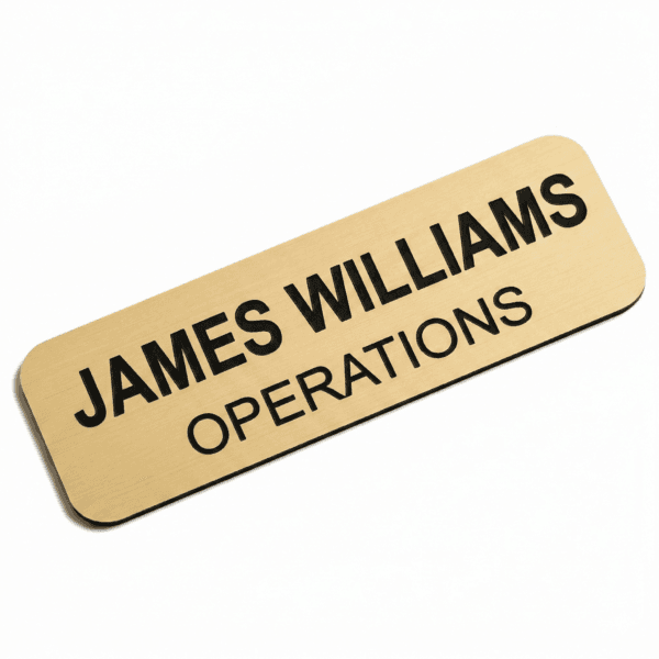 Custom Engraved Name Tags – Personalized Magnetic Name Badges for Business & Professional Staff – Durable 2-Ply Plastic – Bulk Wholesale