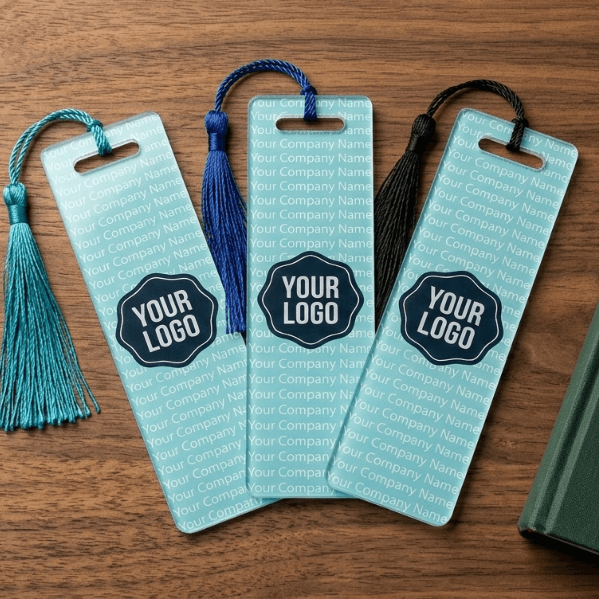 Custom Bookmarks Bulk with Logo - Wholesale Personalized Clear Acrylic Bookmarks with Tassels - Promotional Branding Swag 2 custom bookmarks bulk with tassels