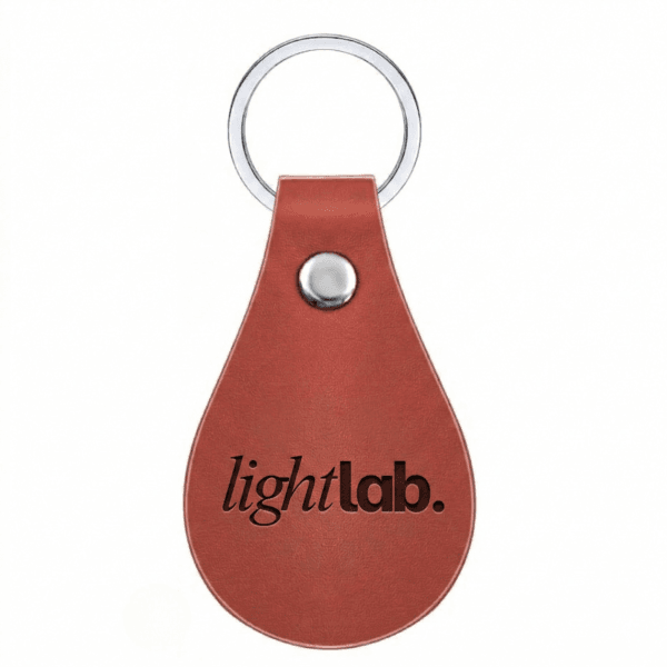 Custom Made Keychains – Engraved with Logo – Personalized Promotional Key Fobs for Promo Products Giveaways – Vegan Leather Corporate Gifts