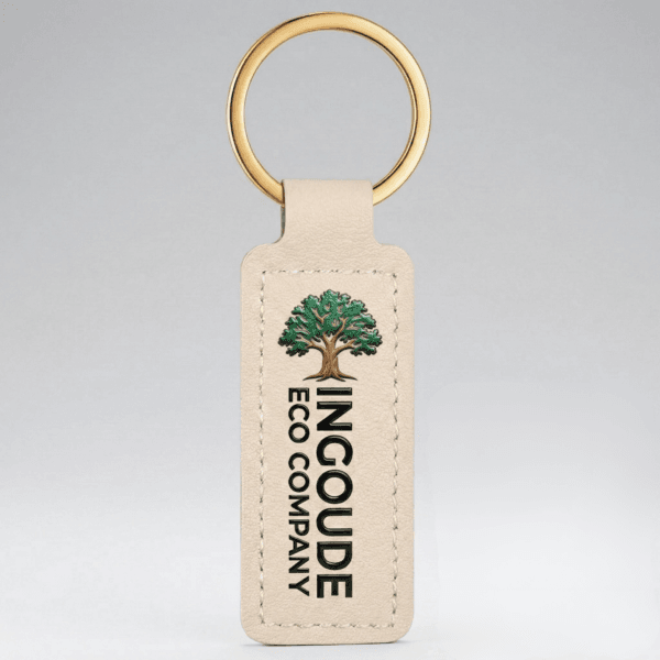 Bulk Custom Leather Keychains – Full-Color UV Print Promotional Key Tags with Logo – Personalized Business Gifts for Real Estate & Automotive