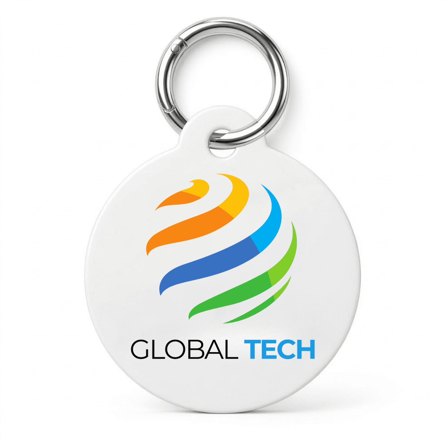 Custom NFC Keychains with Logo - Programmable White Round Acrylic Tags - Bulk Digital Business Cards for Networking 6 personalized nfc keychains