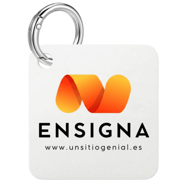 Custom NFC Tags with Logo – Programmable White Square Acrylic Keychains – Bulk Smart Swag for Trade Shows