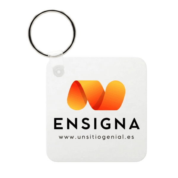 Custom NFC Tags with Logo – Programmable White Square Acrylic Keychains – Bulk Smart Swag for Trade Shows